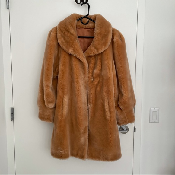 Vintage French Brown Plush Faux Fur Teddy Coat - Picture 2 of 11